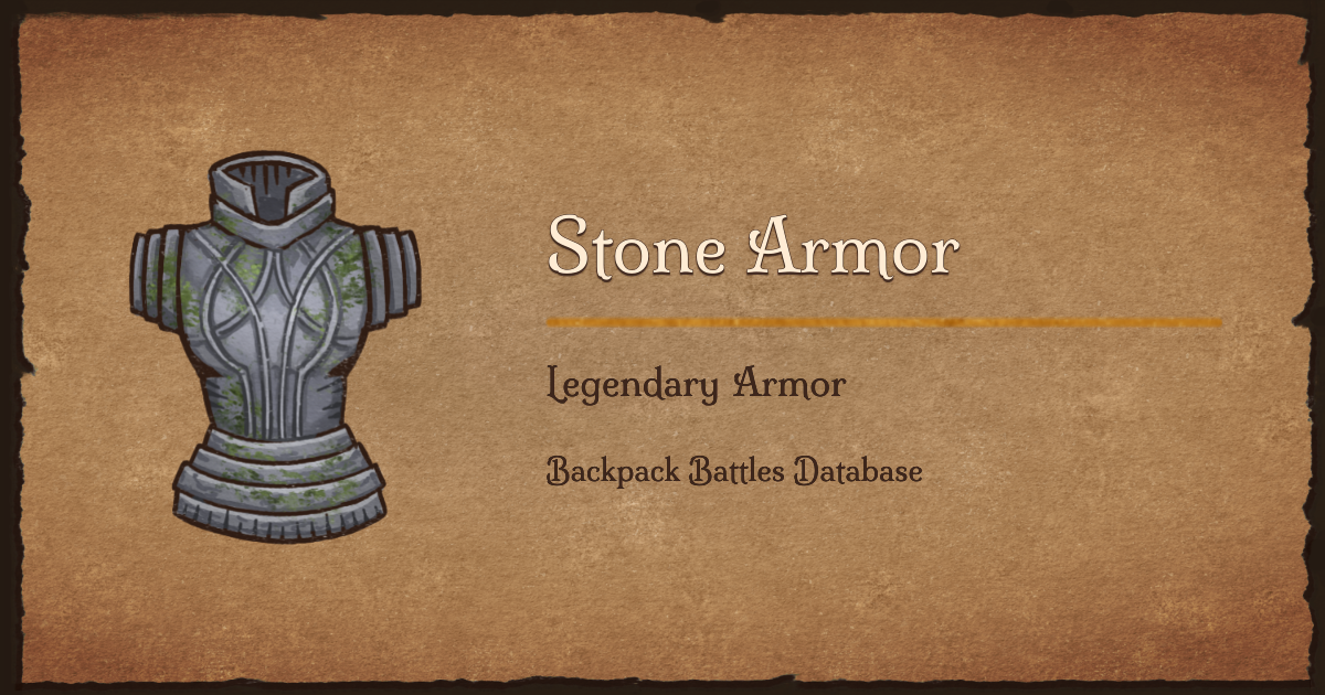 Stone Armor recipe - Backpack Battles Database